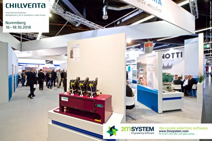 Teko condensing unit with three compressors at the Reiss Kälte-Klima stand at Chillventa 2018