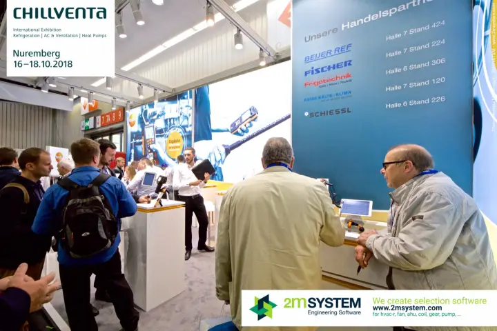 Testo stand with 'Unsere Handelspartner' board listing trade partners at Chillventa 2018