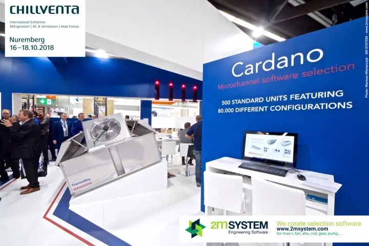 ThermoKey Cardano microchannel selection software station at Chillventa 2018