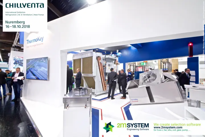 ThermoKey stand with V-tower dry cooler and unit coolers at Chillventa 2018