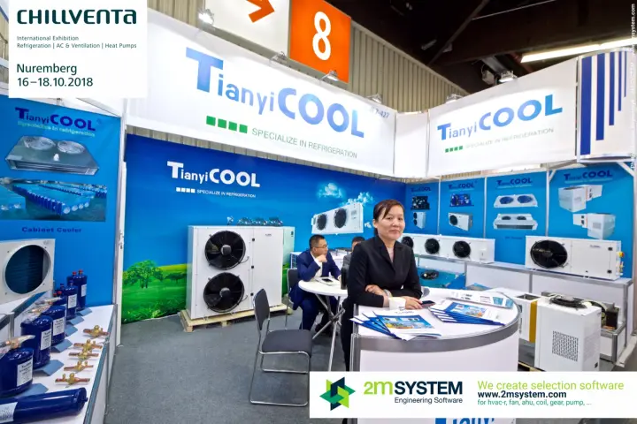 TianyiCOOL counter with receivers, valves and twin-fan condensing unit