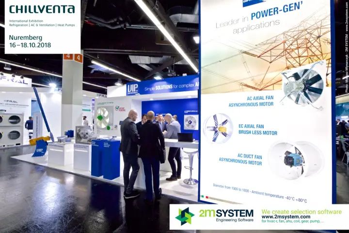 UIP banner on power-generation fans beside the stand counter