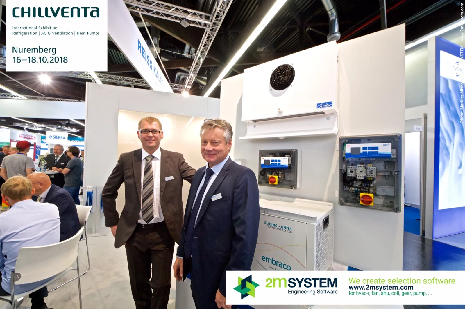Unit cooler, control panels and Embraco condensing unit at Reiss Kälte-Klima at Chillventa 2018