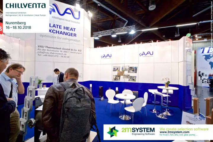 VAU Thermotech stand promoting plate heat exchangers