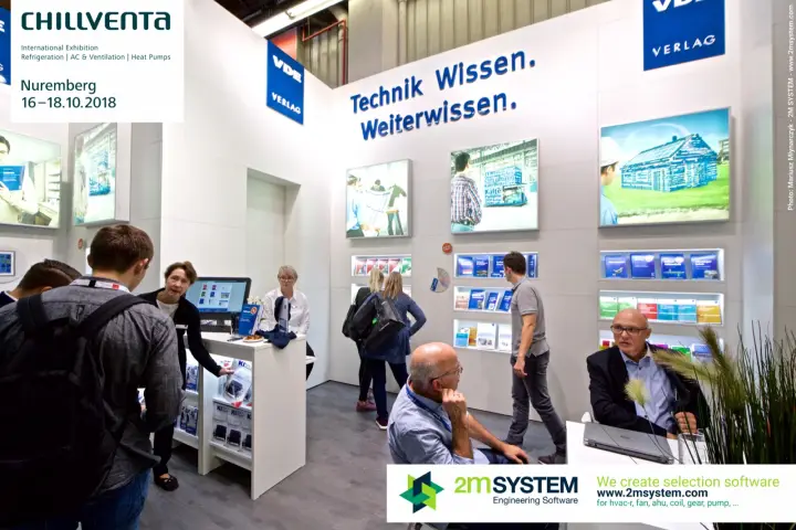 VDE Verlag book stand with the slogan "Technik Wissen. Weiterwissen."