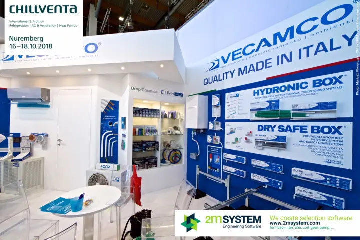 Vecamco Hydronic Box and Dry Safe Box pre-installation boxes under Made in Italy at Chillventa 2018