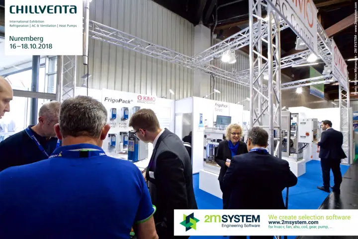 Visitors at the KIMO FrigoPack frequency inverter display at Chillventa 2018