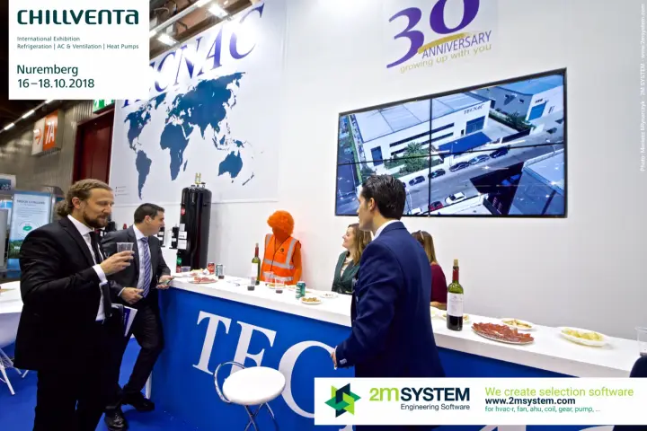 Visitors at the Tecnac bar during the company's 30th anniversary