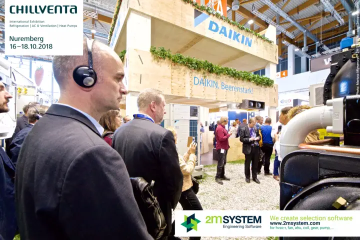 Visitors with tour headsets at the Daikin 'Beerenstark!' tower at Chillventa 2018