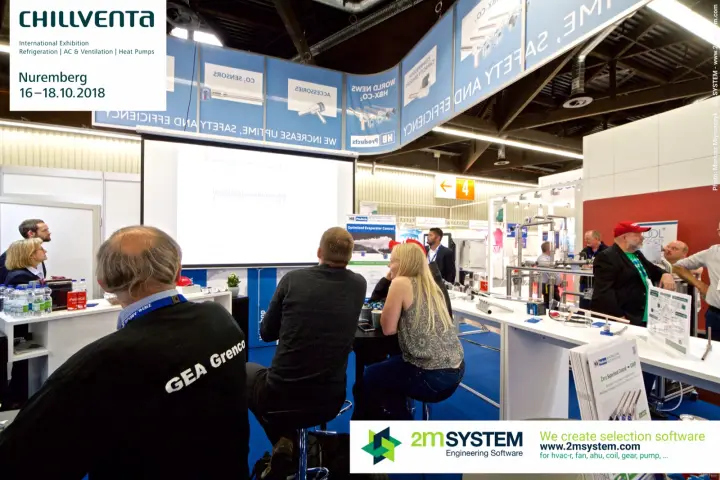 Visitors watch a presentation on the HB Products stand at Chillventa 2018