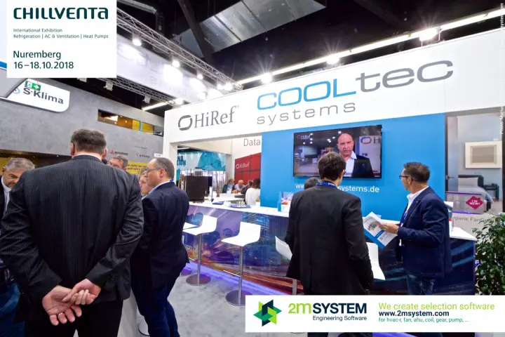 Visitors watching a video at the HiRef and Cooltec Systems counter at Chillventa 2018