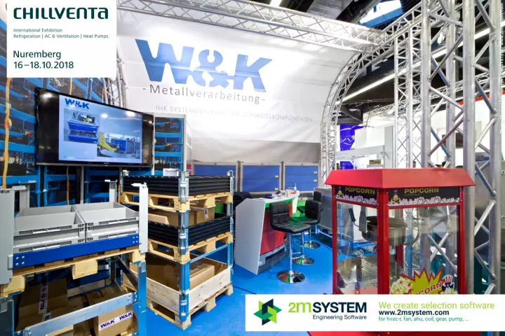 W&K pallet frames, transport racks and popcorn cart at Chillventa 2018