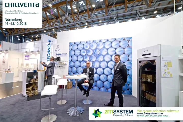Wide view of the Hydro and Lucas-Milhaupt stand with brazing work area at Chillventa 2018
