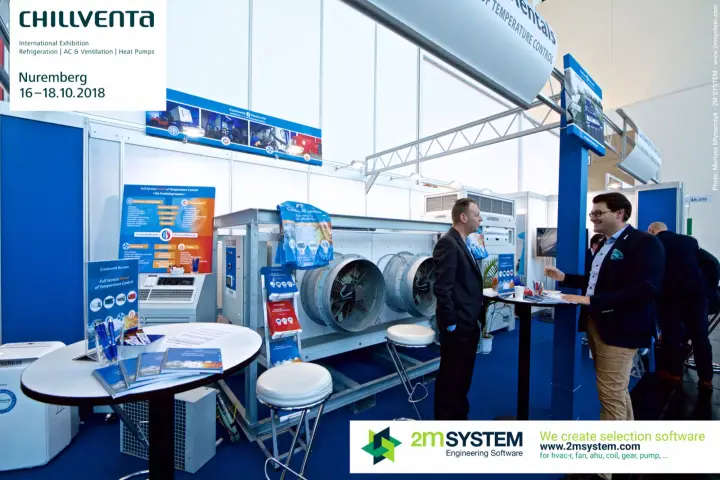Wider view of Coolworld Rentals stand with fan unit and rental machines
