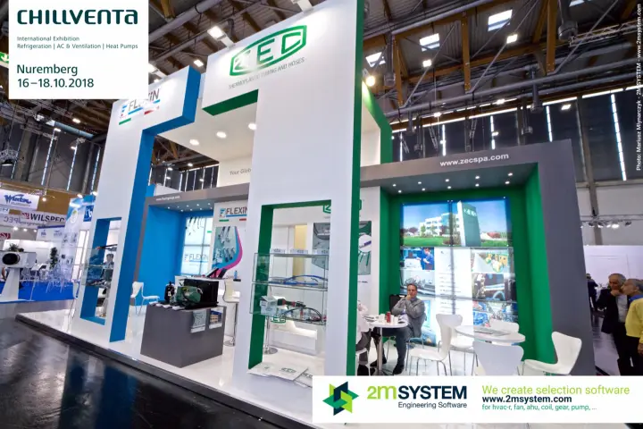 ZEC and Flexin stand with thermoplastic tubing and hoses in glass cases at Chillventa 2018