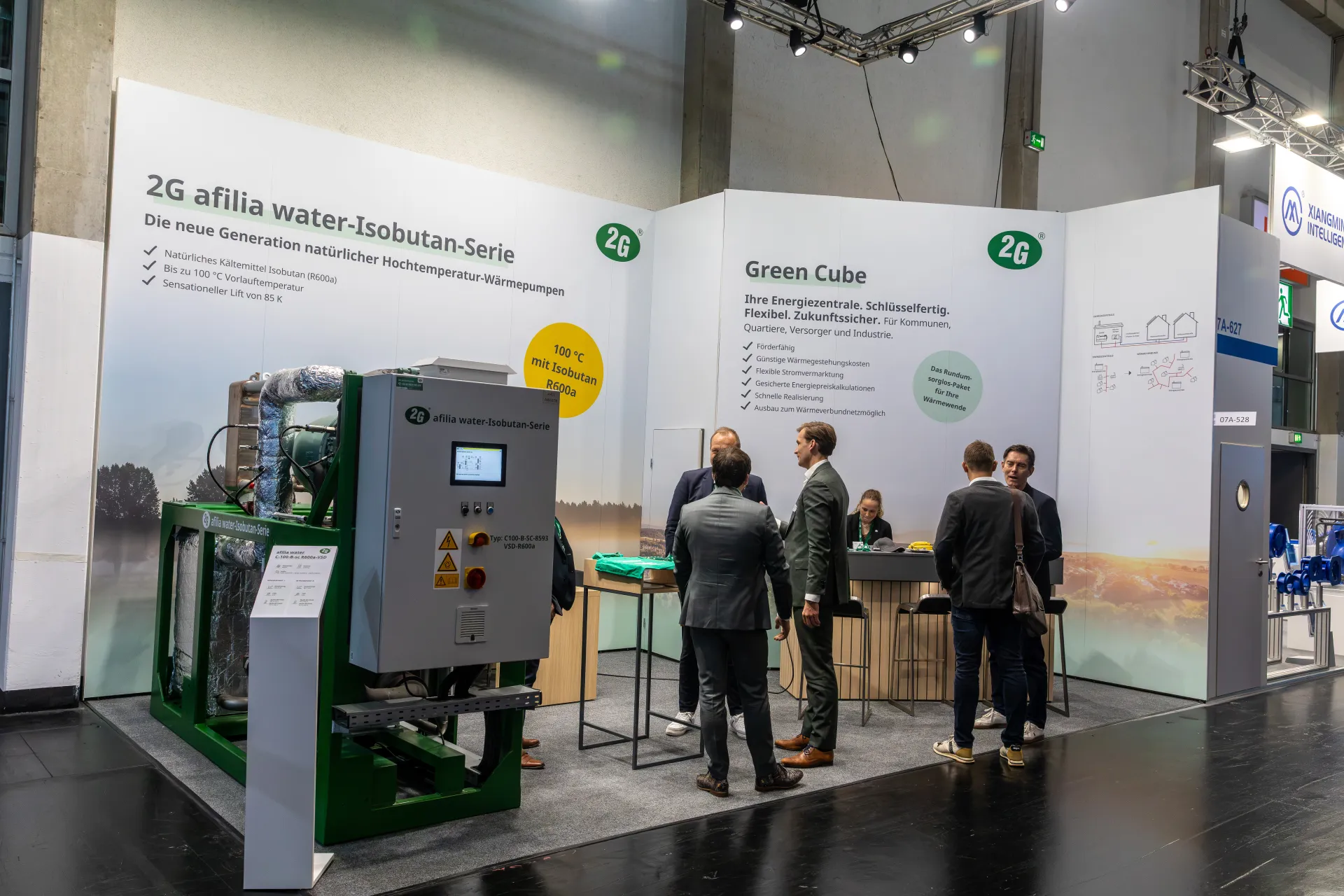 2G afilia water isobutane high-temperature heat pump and Green Cube at Chillventa 2026