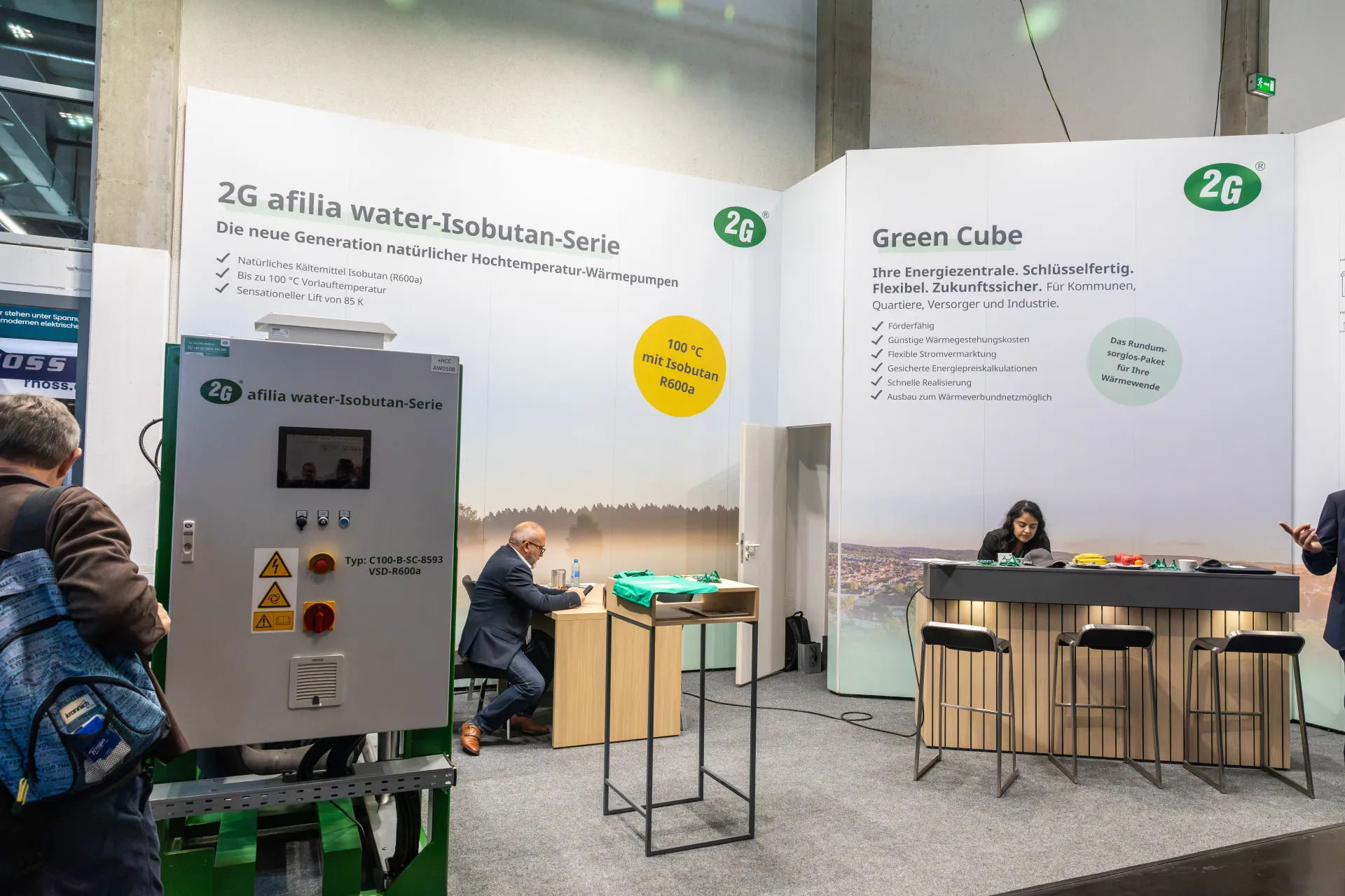 2G stand with the afilia water-Isobutan high-temperature heat pump series at Chillventa 2026