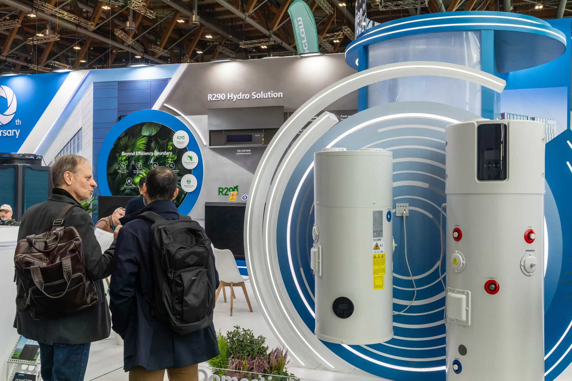 Closer look at Axen hot water heat pump cylinders at Chillventa 2026