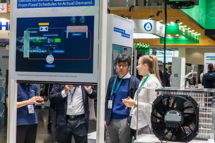 Defrost on Demand exhibit with ebm-papst fan on an evaporator at Chillventa 2026