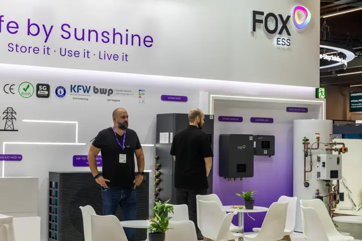 Fox ESS heat pump system: hydro box, hydro module, control box, water tank