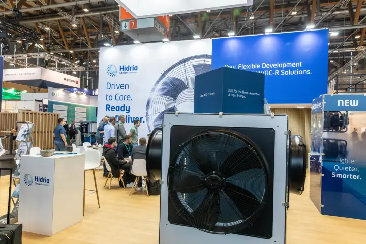 Hidria axial fan module built for next-generation heat pumps at Chillventa 2026