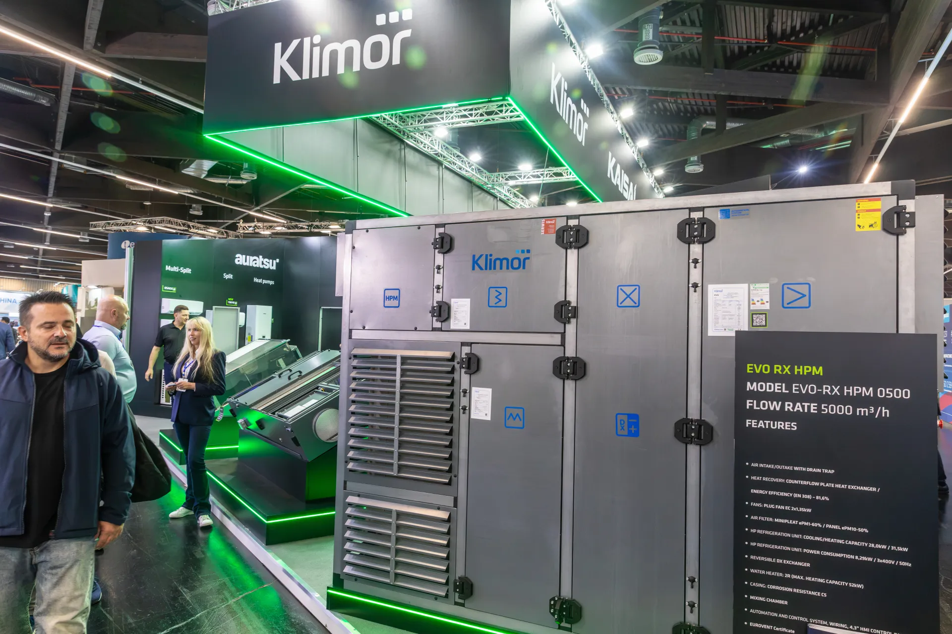 Klimor EVO-RX HPM air handling unit with integrated heat pump at Chillventa 2026