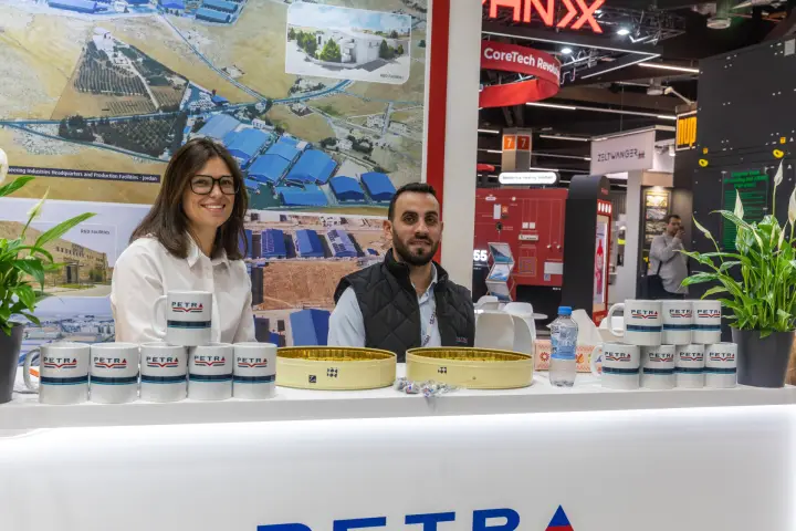 Petra counter portrait with Jordan production site photo behind at Chillventa 2026