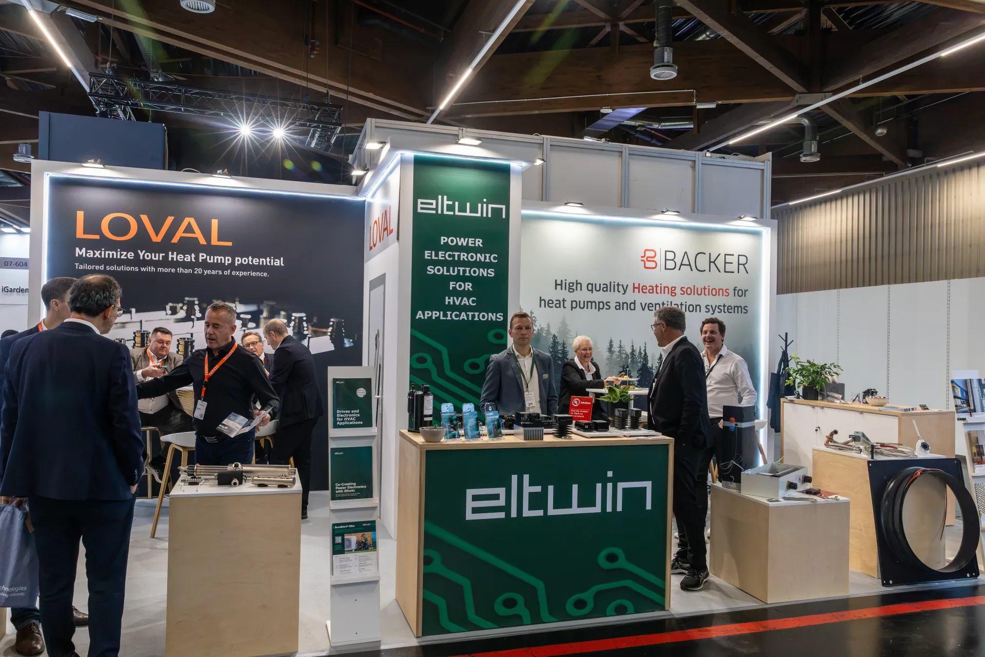 Shared Eltwin, Backer and Loval stand with power electronics and heaters at Chillventa 2026