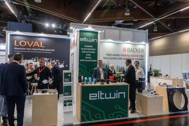 Shared Eltwin, Backer and Loval stand with power electronics and heaters at Chillventa 2026