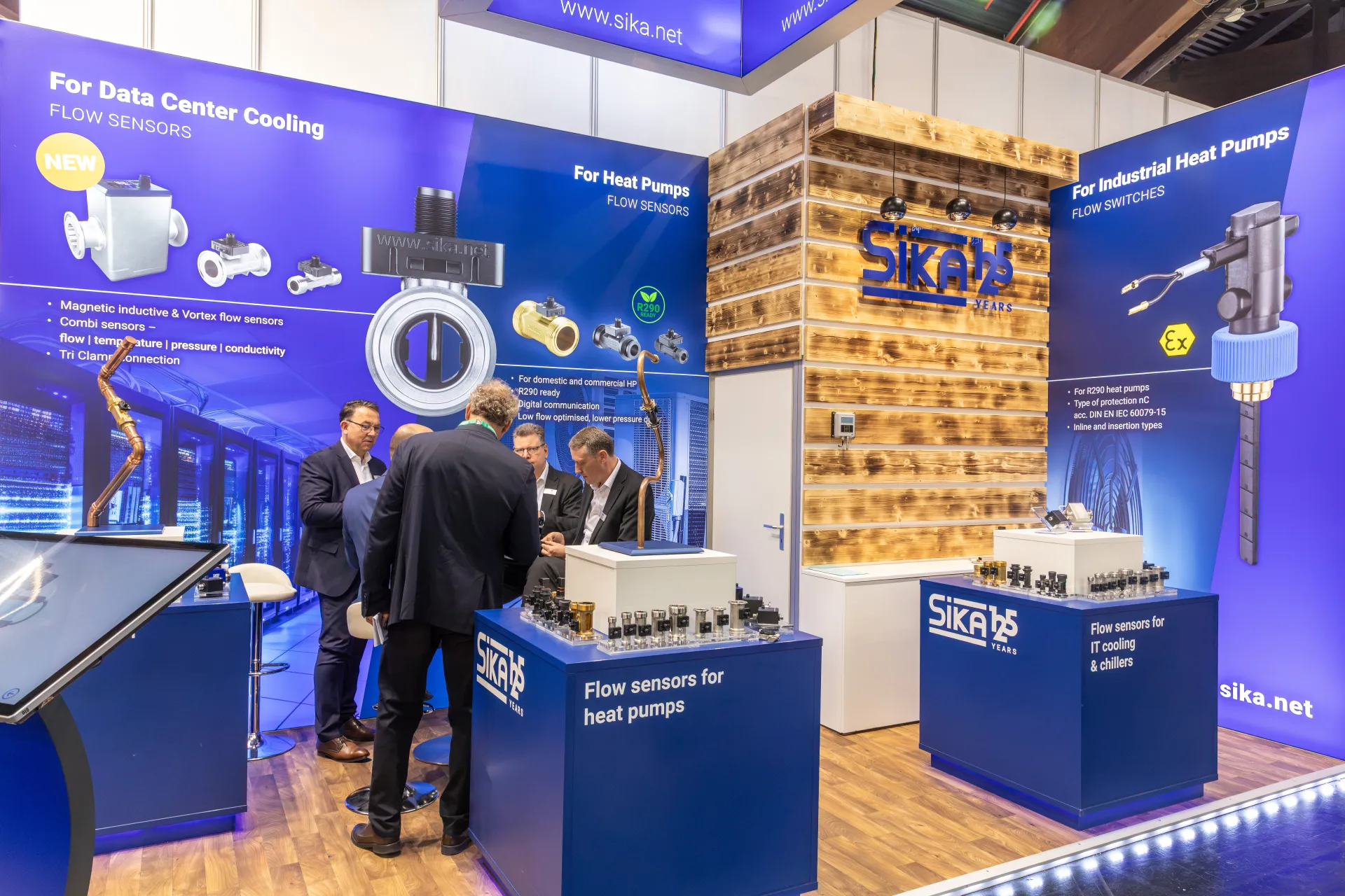 Sika 125 years stand with flow sensors for heat pumps and data centres at Chillventa 2026