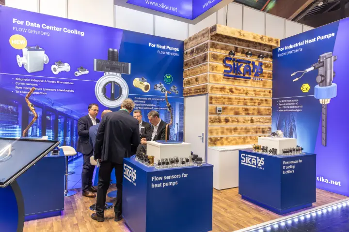 Sika 125 years stand with flow sensors for heat pumps and data centres at Chillventa 2026