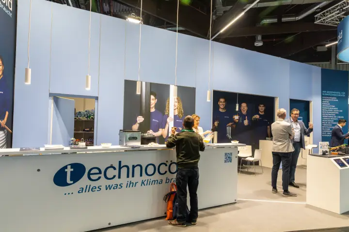 Technocold counter with the slogan "alles was ihr Klima braucht" at Chillventa 2026