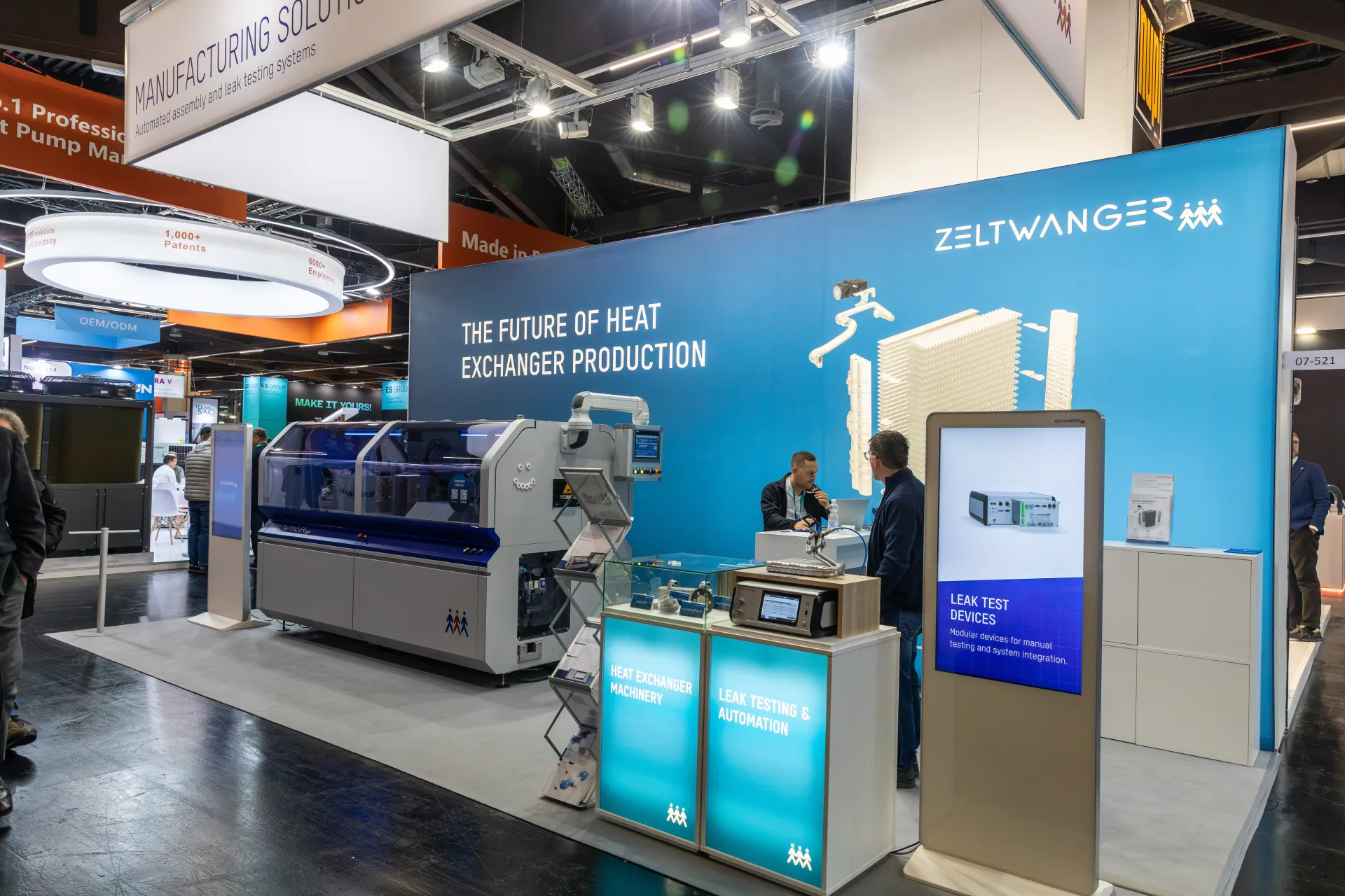 Zeltwanger heat exchanger production machine and leak test devices at Chillventa 2026