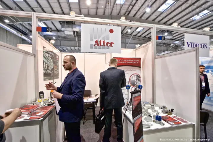 Alter stand presenting portable and fixed gas detection systems at Forum Wentylacja 2016