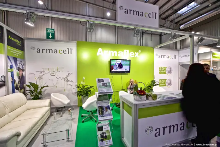 Armacell reception counter and Armaflex video screen