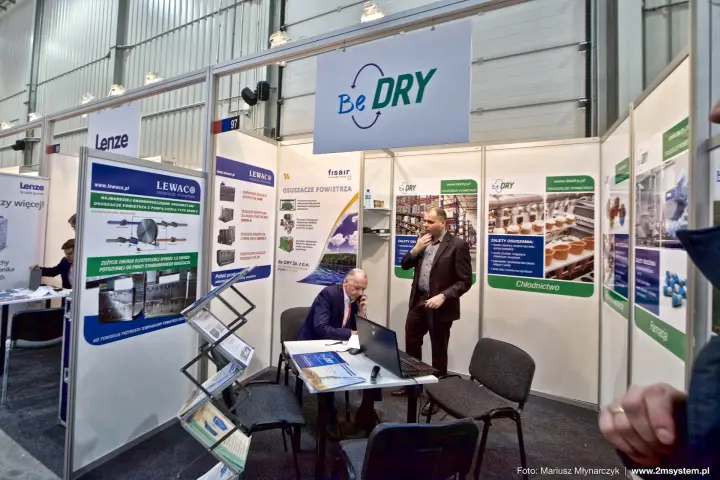 Be DRY stand presenting Lewaco and Fisair air dehumidifiers