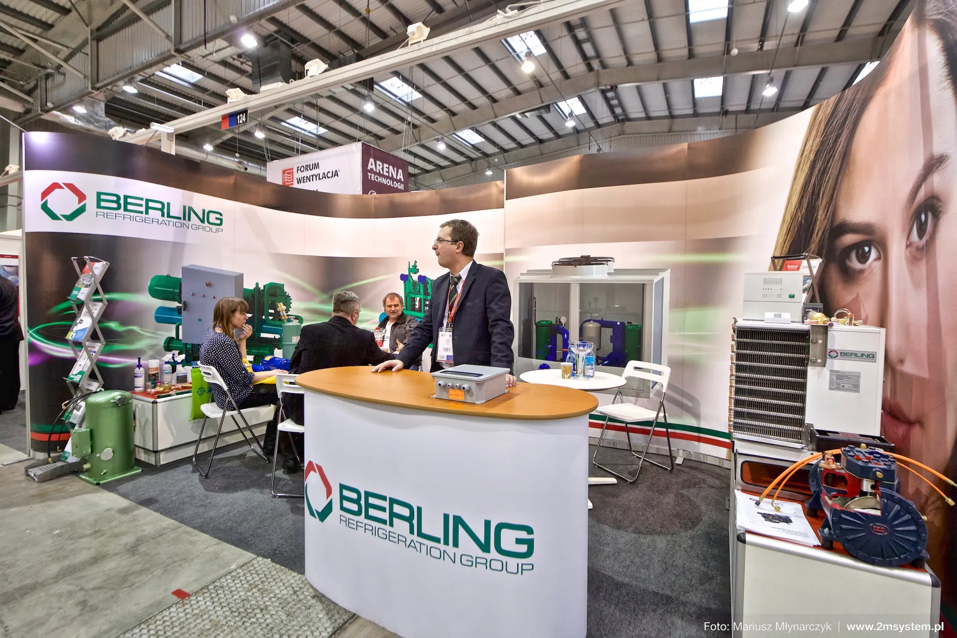 Berling Refrigeration Group stand with compressors and a condensing unit at Forum Wentylacja 2016