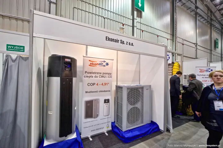 Ekonair heat pump water heater and outdoor air-to-water heat pump