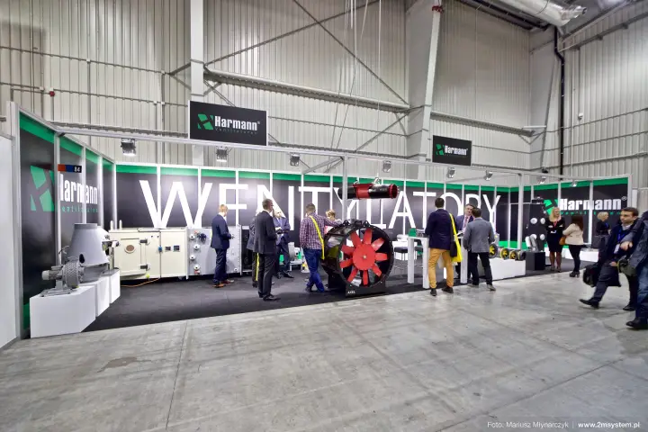 Harmann stand with AXEL axial fan, roof fan and air handling unit at Forum Wentylacja 2016