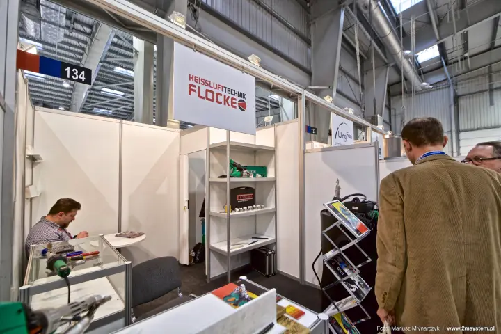 Heisslufttechnik Flocke stand 134 with Leister hot-air welding tools at Forum Wentylacja 2016