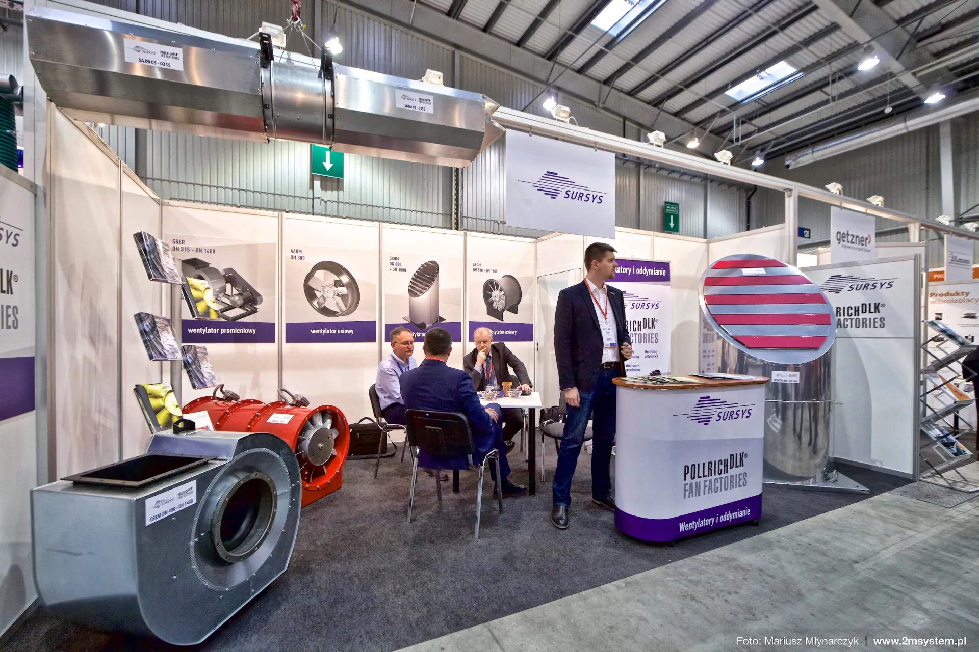 Sursys and Pollrich DLK fans: centrifugal, axial and a suspended jet fan at Forum Wentylacja 2016