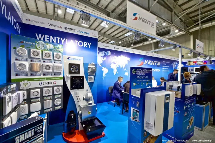 Vents fan wall with Ventika and Blauberg ranges and Micra 150 E unit