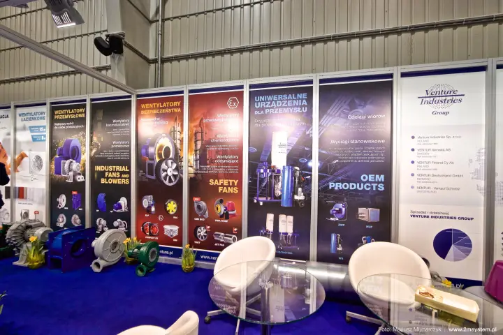Venture Industries banners for industrial fans, safety fans and dust extractors