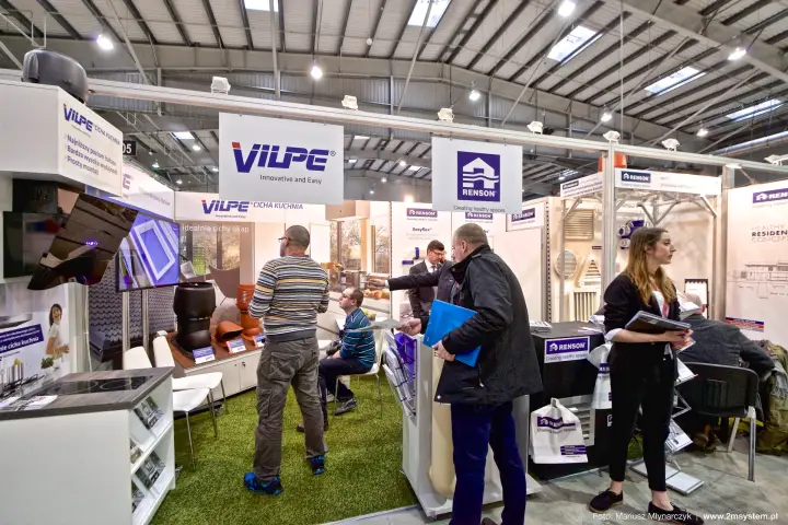 Vilpe quiet kitchen hood and roof outlets beside Renson grilles