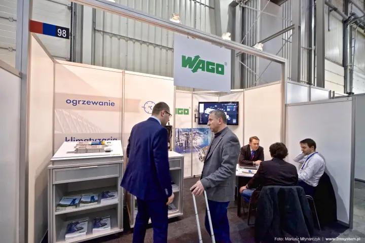 WAGO shell-scheme stand with automation modules for heating and air conditioning at Forum Wentylacja 2016