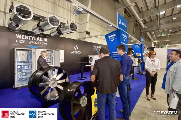 Aereco smoke-ventilation fans and control panels at Forum Wentylacja 2017