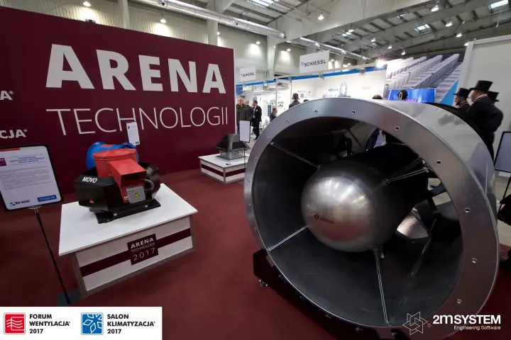 Arena Technologii wall with Harmann MOVO and Aereco smoke fans at Forum Wentylacja 2017