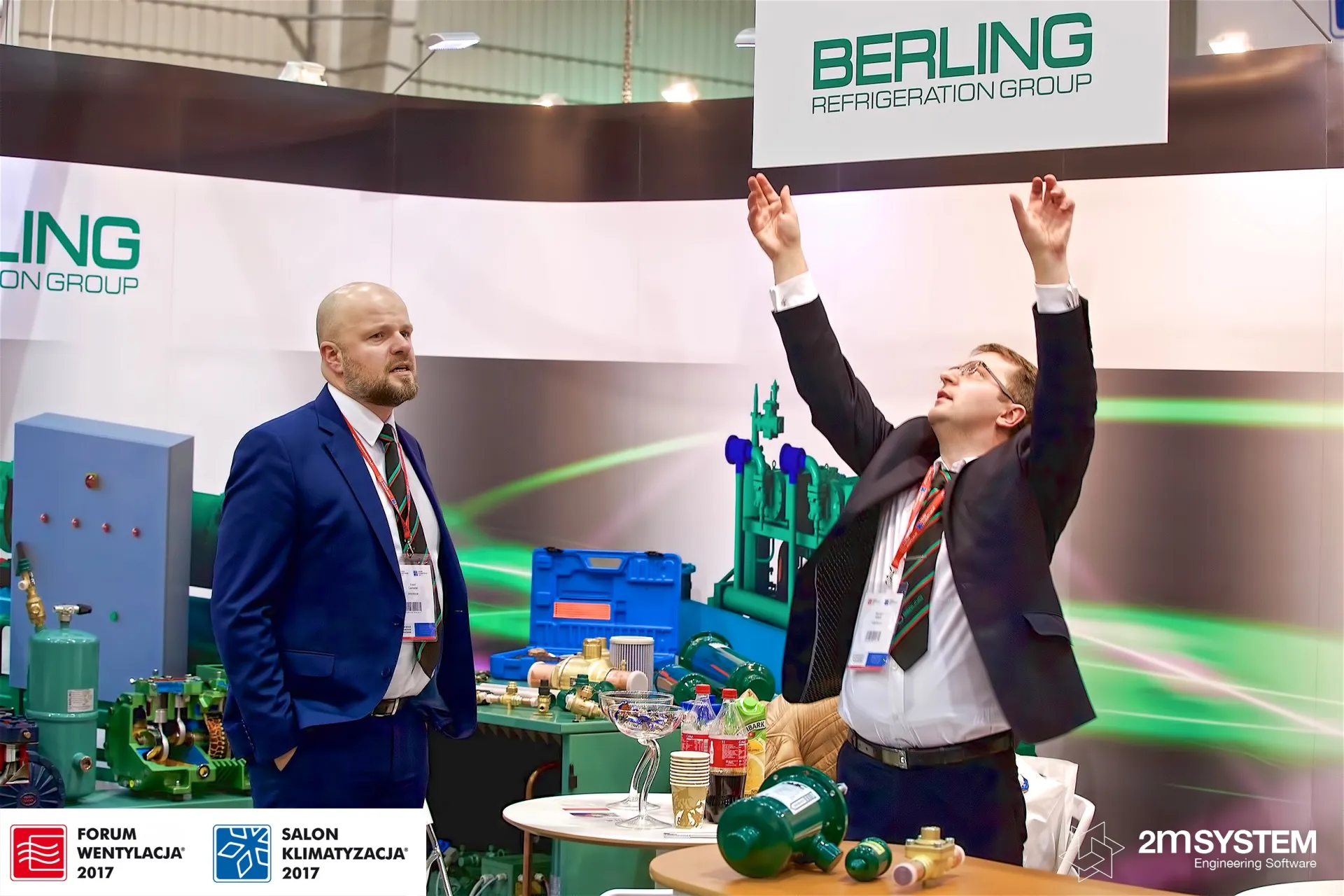 Berling Refrigeration Group stand with receivers, valves and tool case at Forum Wentylacja 2017