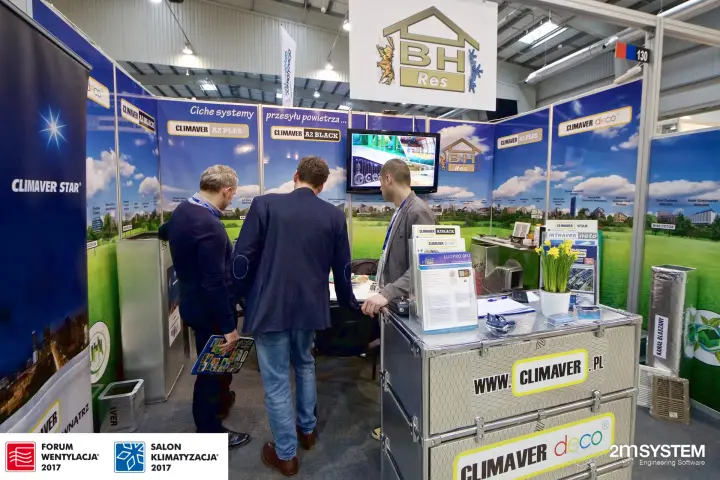 BH-Res stand 130 promoting Climaver A2 Plus and A2 Black duct systems at Forum Wentylacja 2017