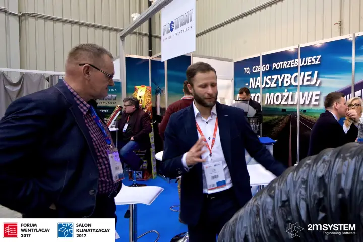 Black flexible duct presented to a visitor at Prowent